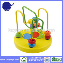Educacional bebê brinquedo madeira beads labirinto set